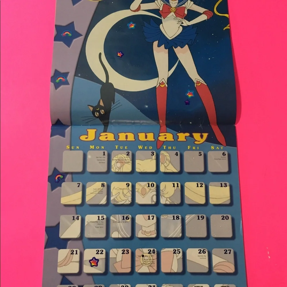 Sailor Moon Calendar 2001 Great Condition
